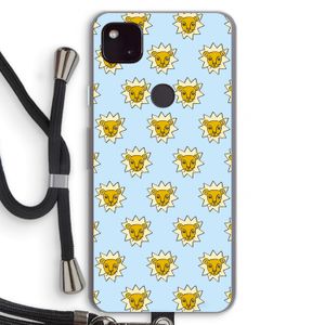 Leeuwenkoppen: Pixel 4a 5G Transparant Hoesje met koord