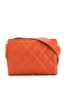 CHANEL Pre-Owned sac banane à matelassage à losanges (1997) - Orange