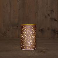 B.O.T. Cylinder Glass Matt Bronze With Stars 10X15 cm - Annas collection