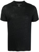 Majestic Filatures t-shirt en lin à manches courtes - Noir