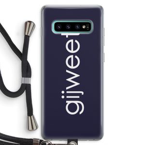 Gijweet: Samsung Galaxy S10 Plus Transparant Hoesje met koord