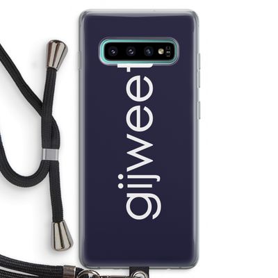 Gijweet: Samsung Galaxy S10 Plus Transparant Hoesje met koord