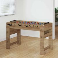 VidaXL Voetbaltafel artisan eiken 125 x 60,5 x 80 cm bewerkt hout