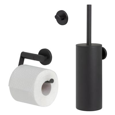 Toiletaccessoireset Tiger Noon Met Toiletborstel Toiletrolhouder en Handdoekhaak Zwart