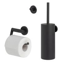 Toiletaccessoireset Tiger Noon Met Toiletborstel Toiletrolhouder en Handdoekhaak Zwart