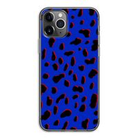 Blue Leopard: iPhone 11 Pro Transparant Hoesje