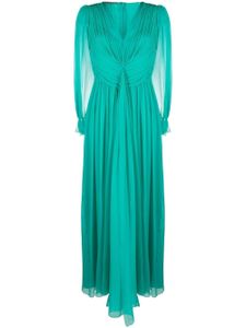 Alberta Ferretti robe longue à manches longues - Vert