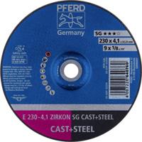 PFERD TOOLS 62218310 E 230-4,1 ZIRKON SG CAST+STEEL Afbraamschijf gebogen Diameter 230 mm Boordiameter 22.23 mm Grijs/grauw sferoïdisch gietijzer, Staal,