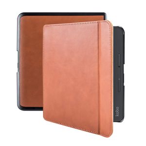 Lunso - Lederen sleepcover hoes - Kobo Forma (8 inch) - Cognac