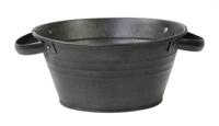 Pot zink laag handvat vintage d23h11 zwart - Mcollections Pot zink laag handvat vintage d23h11 zwart - Mcollections