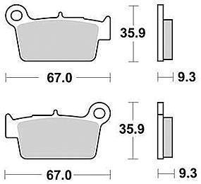 TRW Brake pad mcb 739 si sintered metal