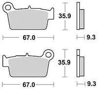 TRW Brake pad mcb 739 si sintered metal