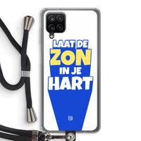 Laat de zon in je hart: Samsung Galaxy A12 Transparant Hoesje met koord