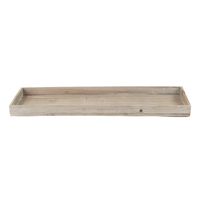 Houten kaarsenbord/plateau rechthoekig naturel wash 60 x 20 cm - thumbnail