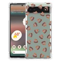 Doorzichtige Silicone Hoesje voor Google Pixel 6A Poep Emojis