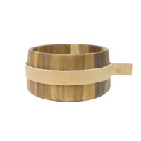 TAK Design - Hout Wrap Me Puka Serveerkom Acacia 22 x 10 cm - Hout - Bruin