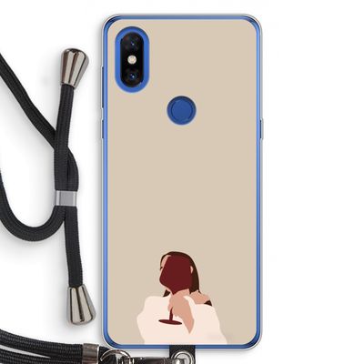 I drink wine: Xiaomi Mi Mix 3 Transparant Hoesje met koord