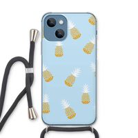 Ananasjes: iPhone 13 Transparant Hoesje met koord