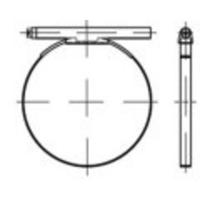 TOOLCRAFT TO-5395104 Slangklem DIN 3017 staal (W1) vorm C1 gegalvaniseerd slangklemmen, met ronde bouten, eendelig afmeting: 140 - 150/30 30 mm 10 stuk(s)