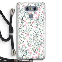 Sierlijke bloemen: LG G6 Transparant Hoesje met koord