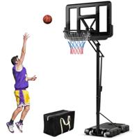 Basketbalstandaard 245-305 cm in Hoogte Verstelbaar voor Kinderen Volwassenen Basketbalstandaards voor Binnen en Buiten