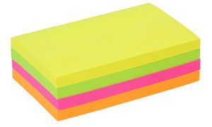 Memoblok Quantore 76x127mm neon assorti 4 kleuren