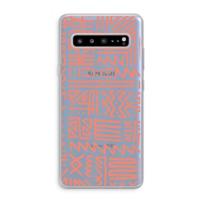 Marrakech Pink: Samsung Galaxy S10 5G Transparant Hoesje