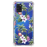 Samsung Galaxy A21s Case Anti-shock Flamingo Palms - thumbnail