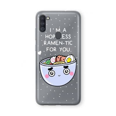 I'm A Hopeless Ramen-Tic For You: Samsung Galaxy A11 Transparant Hoesje