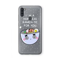 I'm A Hopeless Ramen-Tic For You: Samsung Galaxy A11 Transparant Hoesje