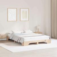 Bedframe Naturel 150 x 200 cm Massief grenenhout