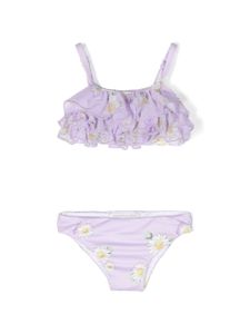 Monnalisa bikini volanté à imprimé graphique - Violet