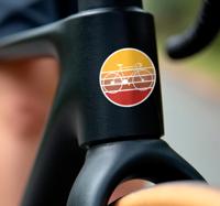 Retro racefiets fiets sticker