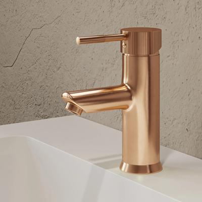 Wastafelkraan SaniClear Copper Stripes | Opbouw | Mengkraan | Standaard model | Geborsteld koper