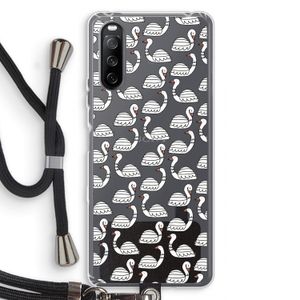Zwanen: Sony Sony Xperia 10 III Transparant Hoesje met koord