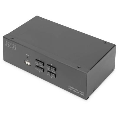Digitus DS-12883 KVM-switch 4 poorten HDMI 4096 x 2560 Pixel, 2040 x 1080 Pixel, 1920 x 1080 Pixel