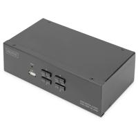 Digitus DS-12883 KVM-switch 4 poorten HDMI 4096 x 2560 Pixel, 2040 x 1080 Pixel, 1920 x 1080 Pixel