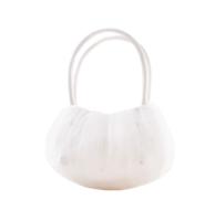 Retro Wedding Bridal Bag Tule & Strass White