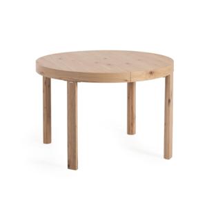 Kave Home Uitschuifbare Ronde Eettafel Colleen Eiken, 120-170 x 120cm - Naturel