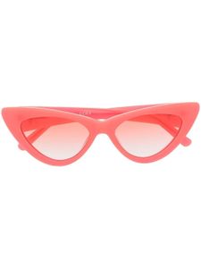 Linda Farrow x The Attico lunettes de soleil Dora à monture papillon - Rose