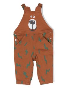 Stella McCartney Kids salopette à imprimé graphique - Marron