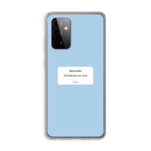 Reminder: Samsung Galaxy A72 Transparant Hoesje