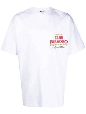 MSGM t-shirt imprimé à manches courtes - Blanc