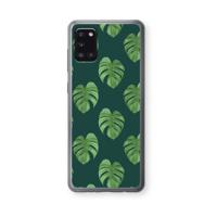 Monstera leaves: Samsung Galaxy A31 Transparant Hoesje