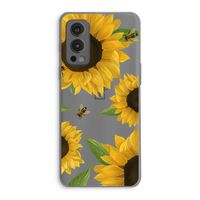 Sunflower and bees: OnePlus Nord 2 5G Transparant Hoesje Sunflower and bees: OnePlus Nord 2 5G Transparant Hoesje