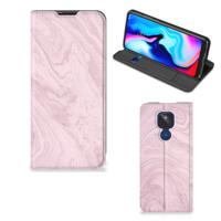 Motorola Moto G9 Play | Standcase | Marble Pink - Origineel Cadeau Vriendin