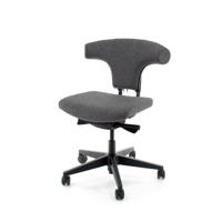 Werkleving T-Bone Black Edition Wolvilt Middengrijs - Bureaustoel Ergonomisch Design (N)EN 1335