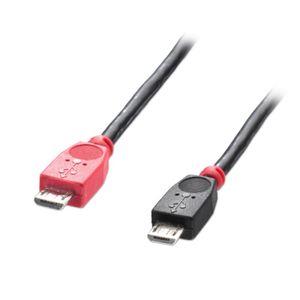 Lindy 31758 USB-kabel micro-USB-B > micro-USB-B male/male