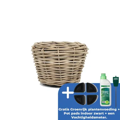 Drypot rond grijs d57h43cm Drypot rond grijs d57h43cm