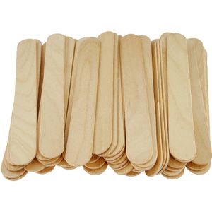 150x stuks naturel kleur hobby knutselen houtjes/ijslollie stokjes 150 x 18 mm